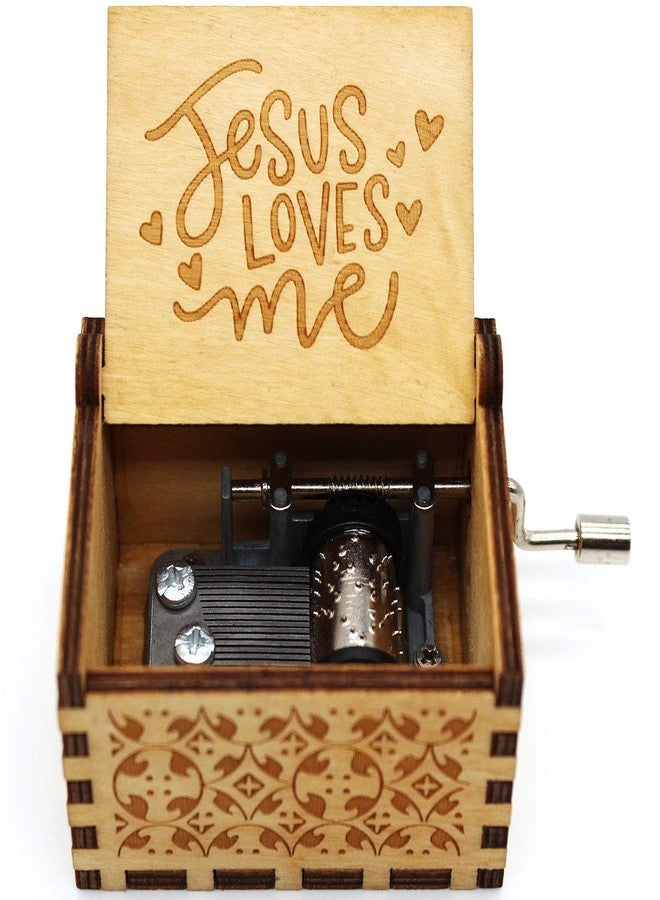 ukebobo Wooden Music Box - Jesus Loves Me Music Box, Gifts for Christian, Woman, Kids - 1 Set(01) - Image 2